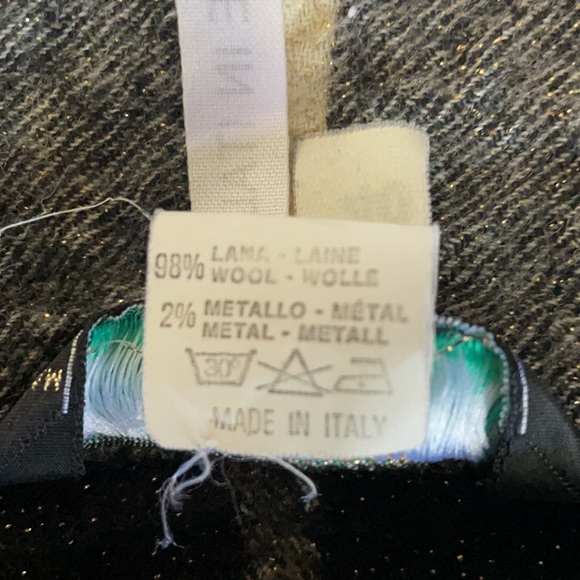 Donna Mizar wool cropped plaid 3/4 sleeve 3/4 button down front pockets top 40 - Picture 8 of 8